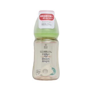 SmartAngel 広口プラスチック哺乳びん240ml（PPSU）